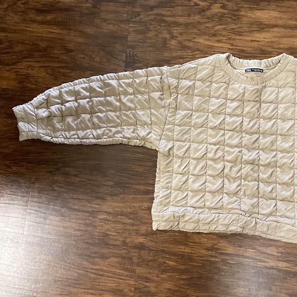 Zara Square Print Waffle Sweater - Picture 3 of 7
